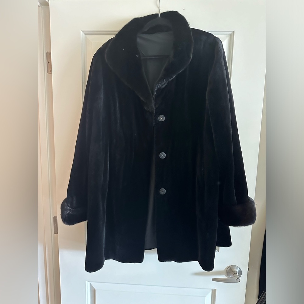 Gorski Reversible Sheared Mink Stroller Coat